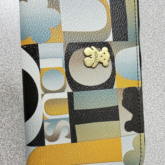 Tous Leather Wallet Multicolor Logo Bear Zip Around Cards Colorful Classic * - Picture 11 of 14